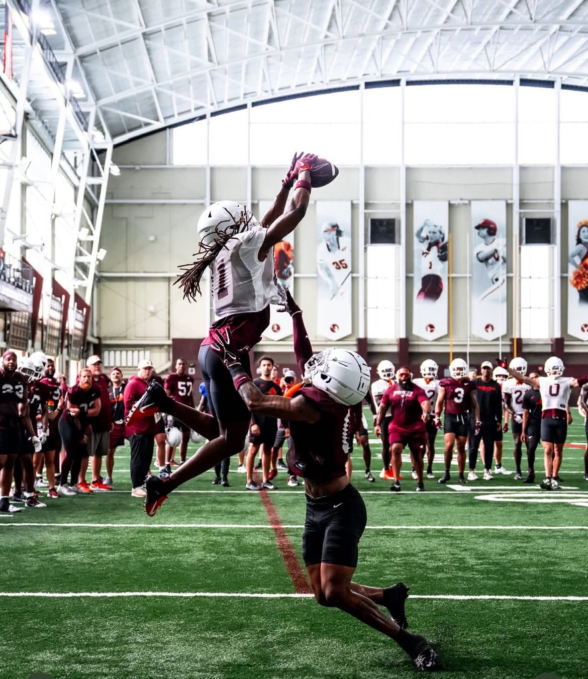 2025 Fall Camp Notebook: Drones Shines on First Day of Camp