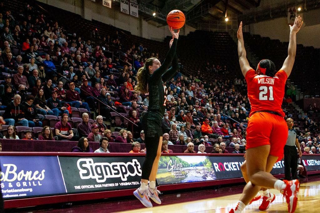 Cayla King Stays Hot From Three, Hokies Win Their Fifth Straight in Cassell Coliseum